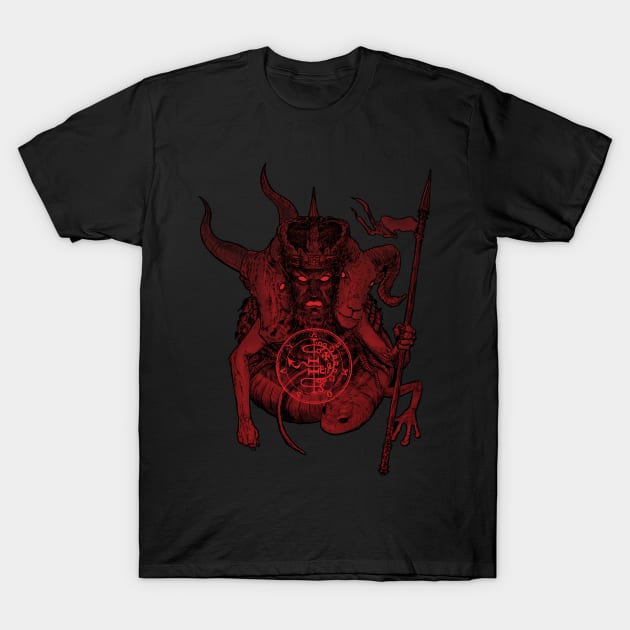 Dictionnaire Infernal: Asmodeus (2022 Red Variant) T-Shirt by Cyborg One